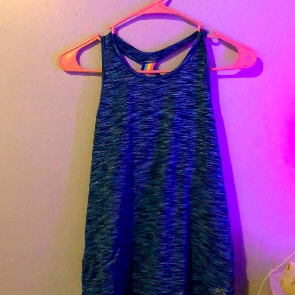 Blue tank top  multicolor strap soft material